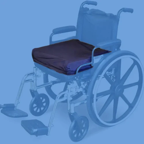 Dolphin Wheelchair Cushion Dolphin wheelchair cushion on a wheelchair.